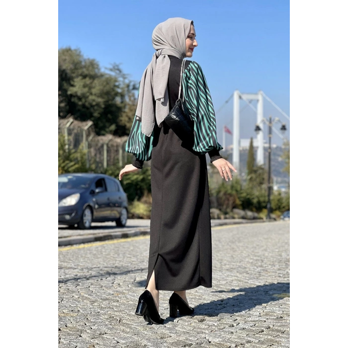 Moda Çizgi Tesettür Elbise