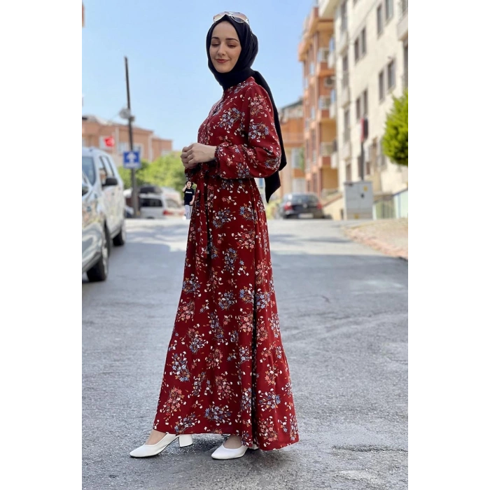 Moda Çizgi Tesettür Elbise