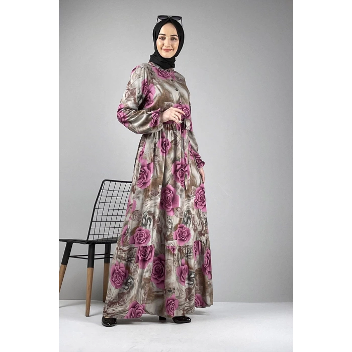 Moda Çizgi Tesettür Elbise