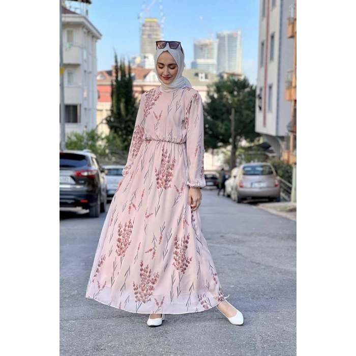 Moda Çizgi Tesettür Elbise