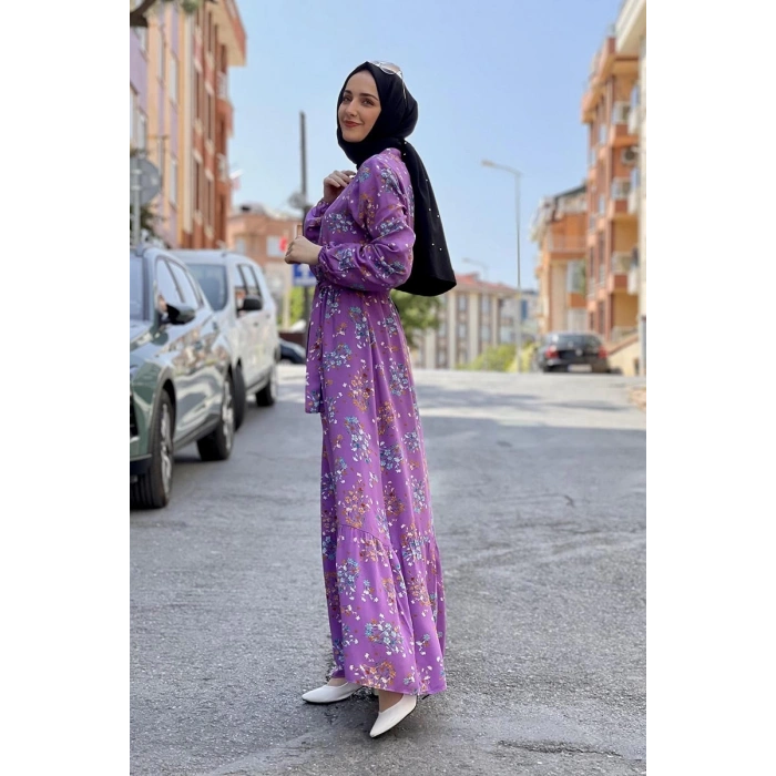 Moda Çizgi Tesettür Elbise