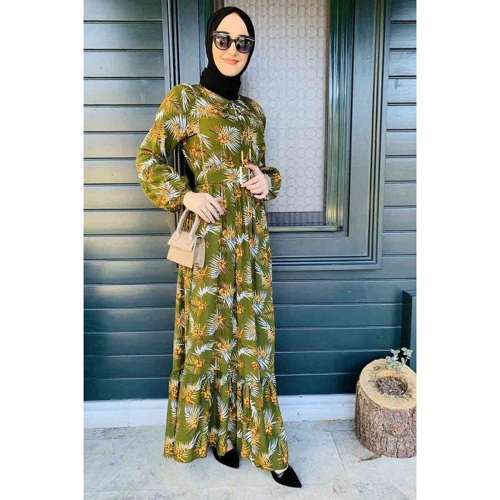 Moda Çizgi Tesettür Elbise