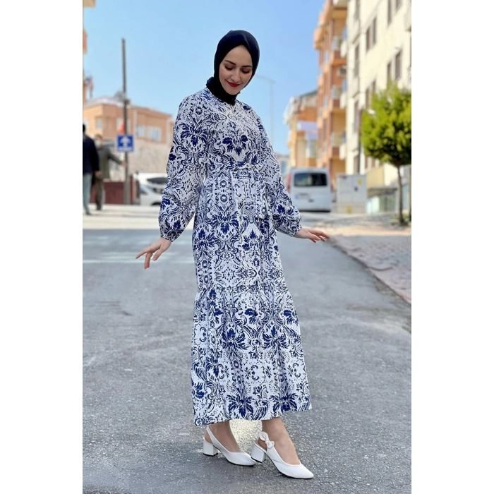 Moda Çizgi Tesettür Elbise