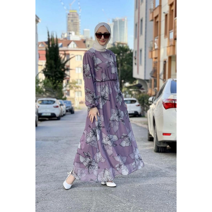 Moda Çizgi Tesettür Elbise