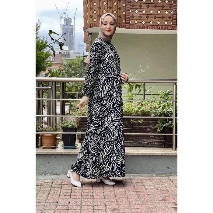 Moda Çizgi Tesettür Elbise
