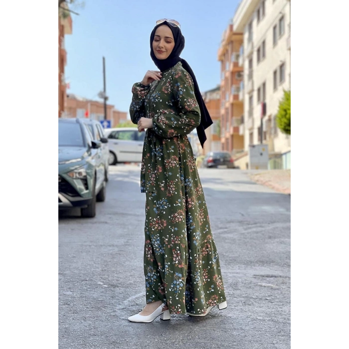 Moda Çizgi Tesettür Elbise