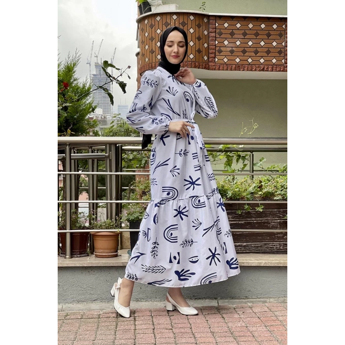 Moda Çizgi Tesettür Elbise