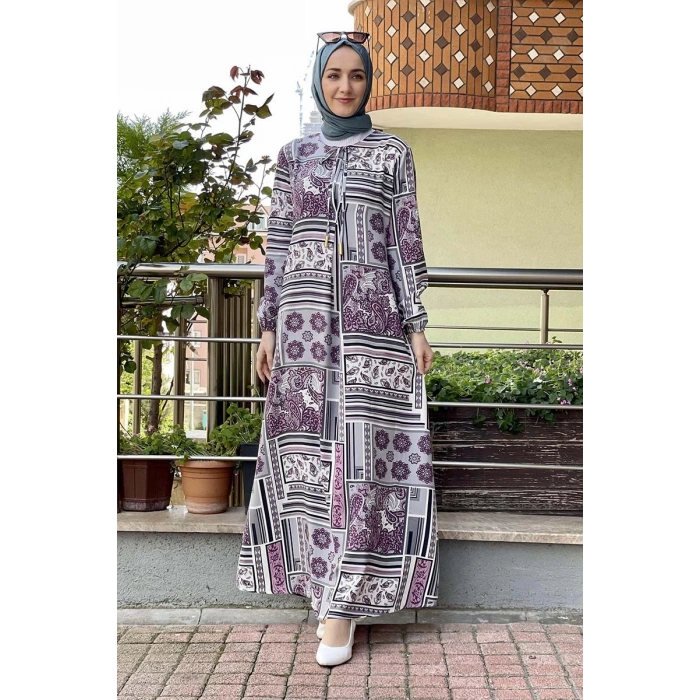 Moda Çizgi Tesettür Elbise