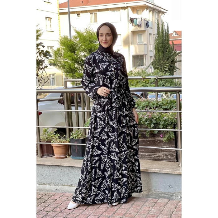 Moda Çizgi Tesettür Elbise