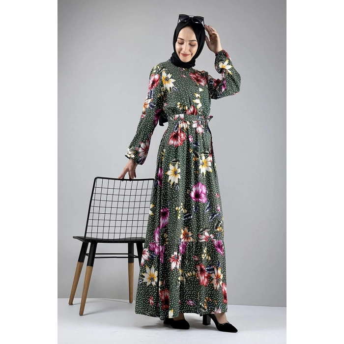 Moda Çizgi Tesettür Elbise