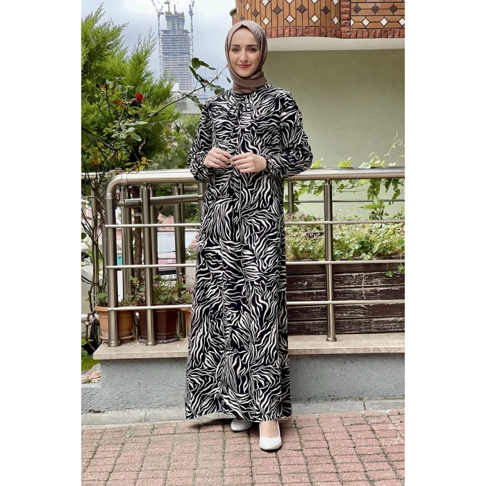 Moda Çizgi Tesettür Elbise