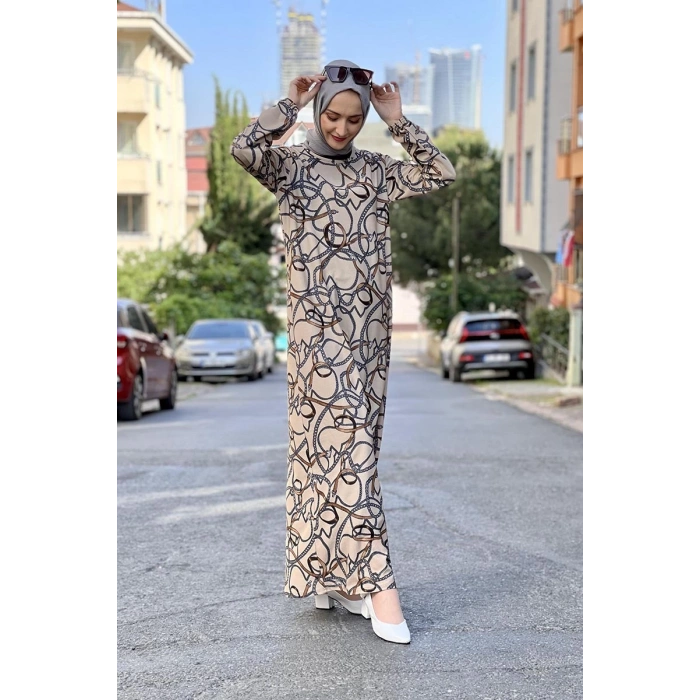 Moda Çizgi Tesettür Elbise