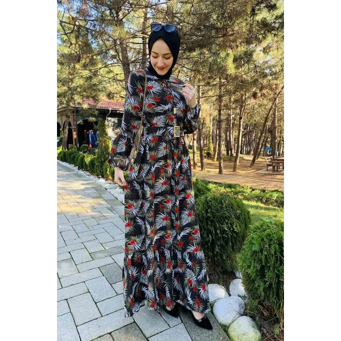 Moda Çizgi Tesettür Elbise