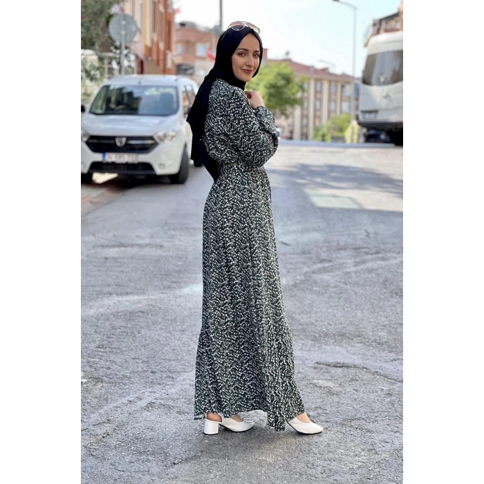 Moda Çizgi Tesettür Elbise