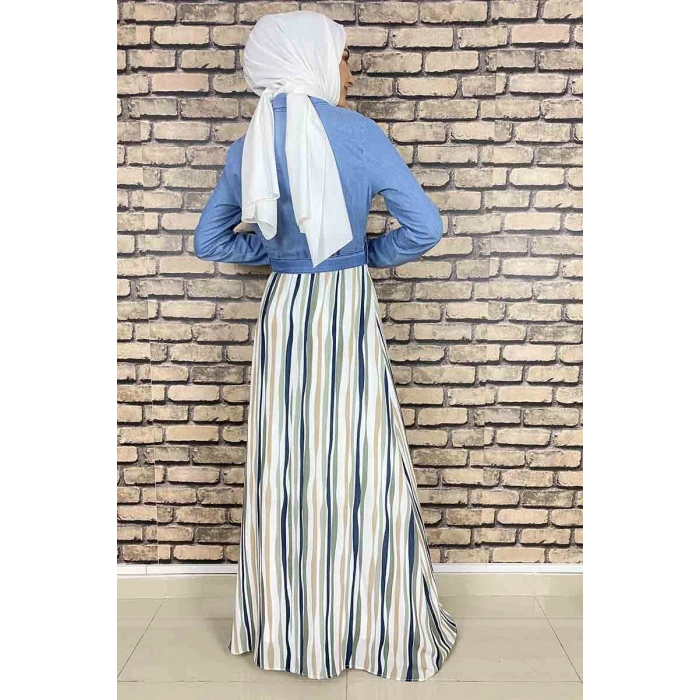 Moda Çizgi Tesettür Elbise
