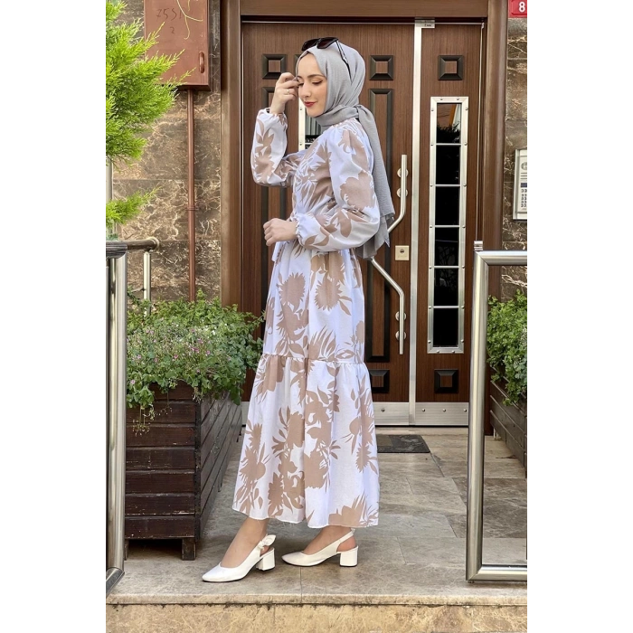 Moda Çizgi Tesettür Elbise