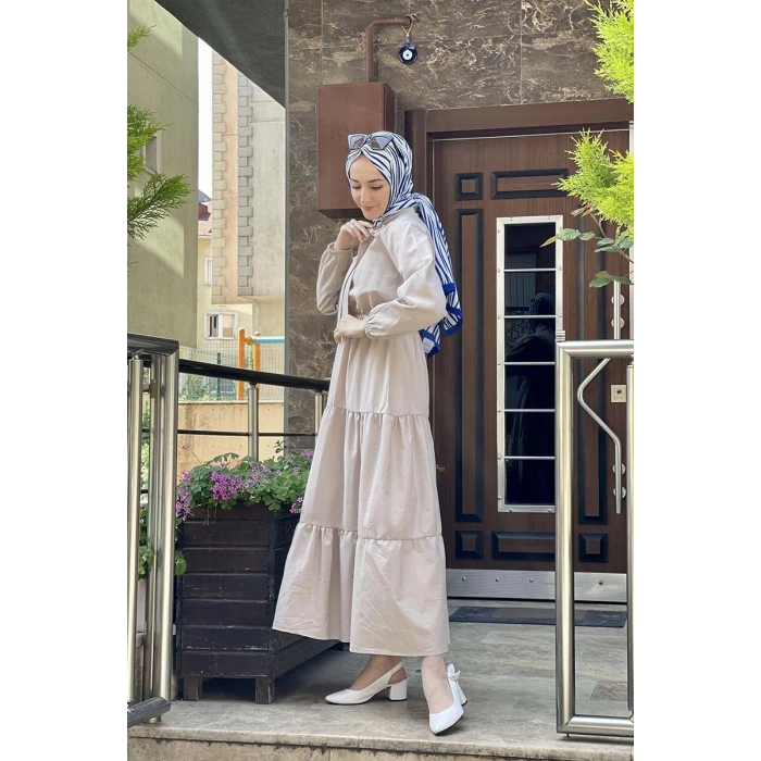 Moda Çizgi Tesettür Elbise