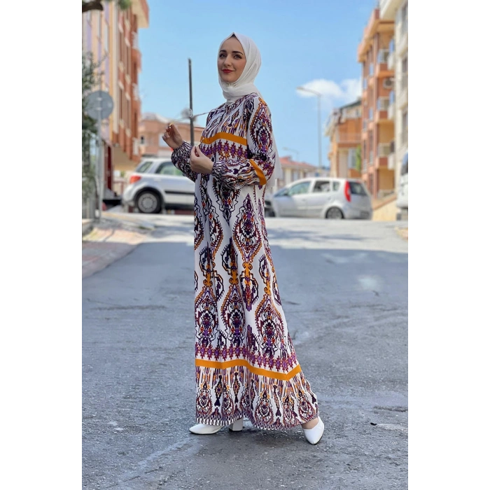 Moda Çizgi Tesettür Elbise