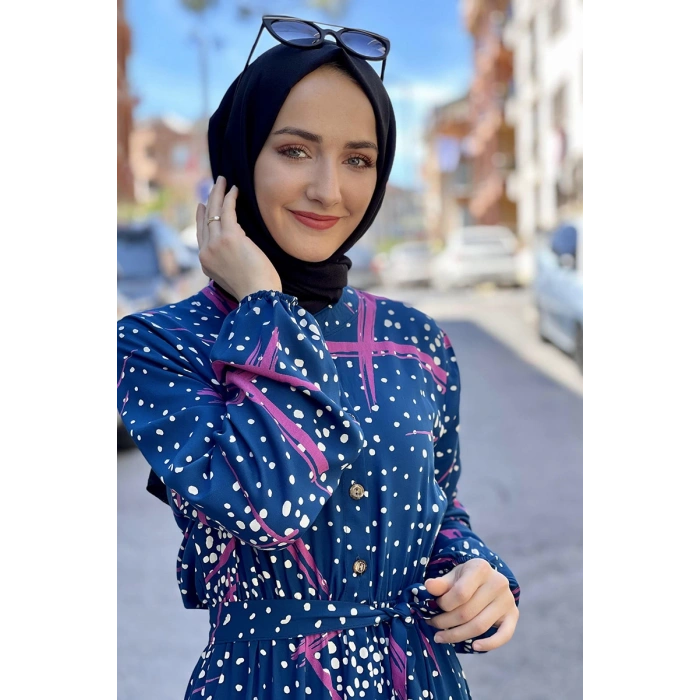Moda Çizgi Tesettür Elbise