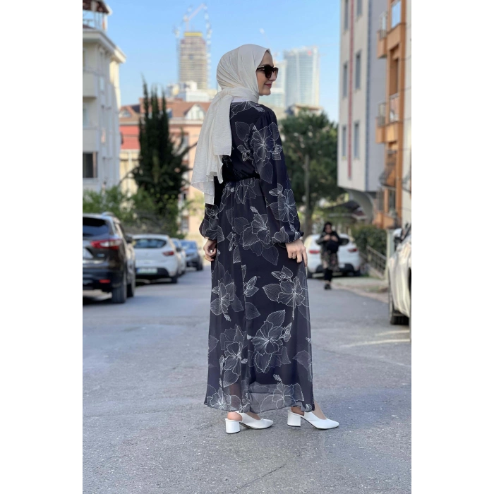 Moda Çizgi Tesettür Elbise