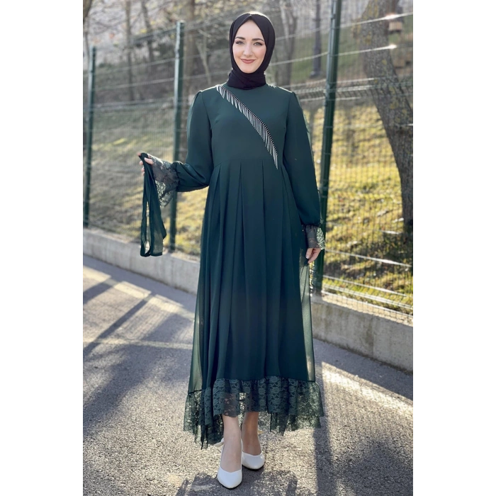 Moda Çizgi Tesettür Elbise