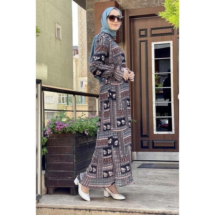 Moda Çizgi Tesettür Elbise