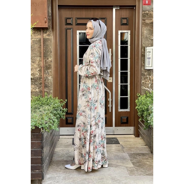 Moda Çizgi Tesettür Elbise