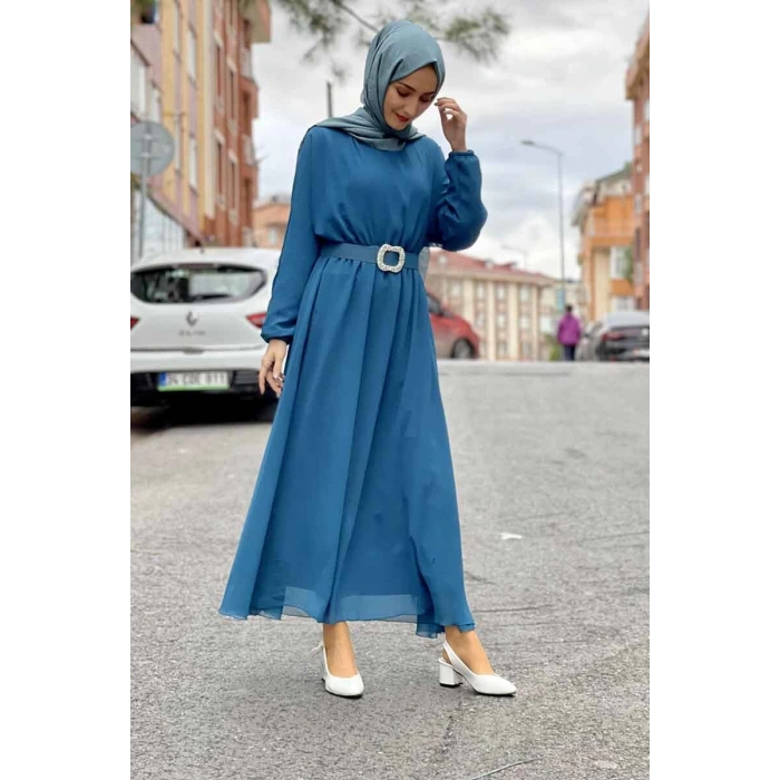 Moda Çizgi Tesettür Elbise