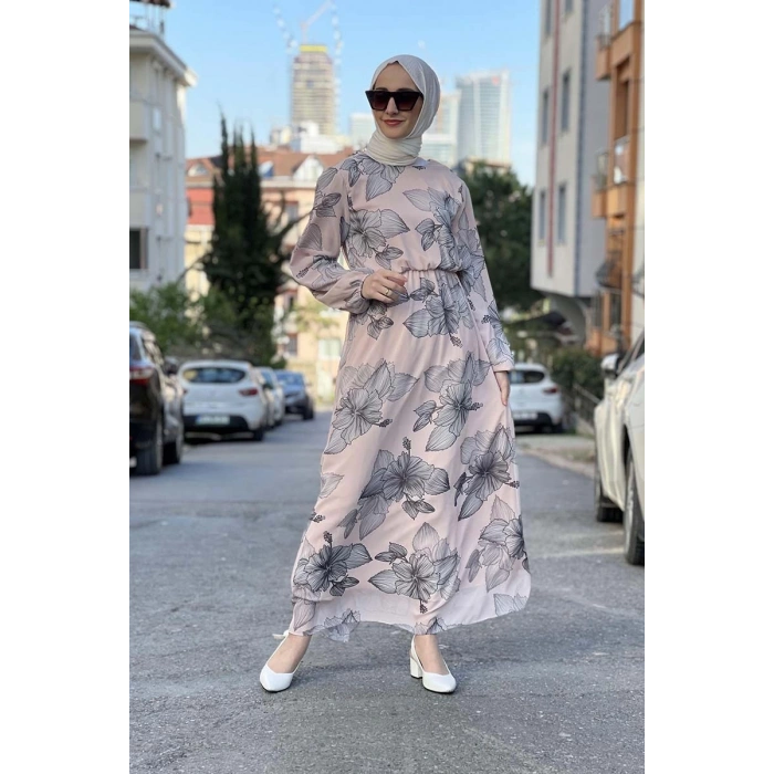 Moda Çizgi Tesettür Elbise