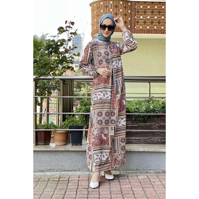 Moda Çizgi Tesettür Elbise