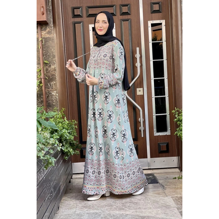 Moda Çizgi Tesettür Elbise