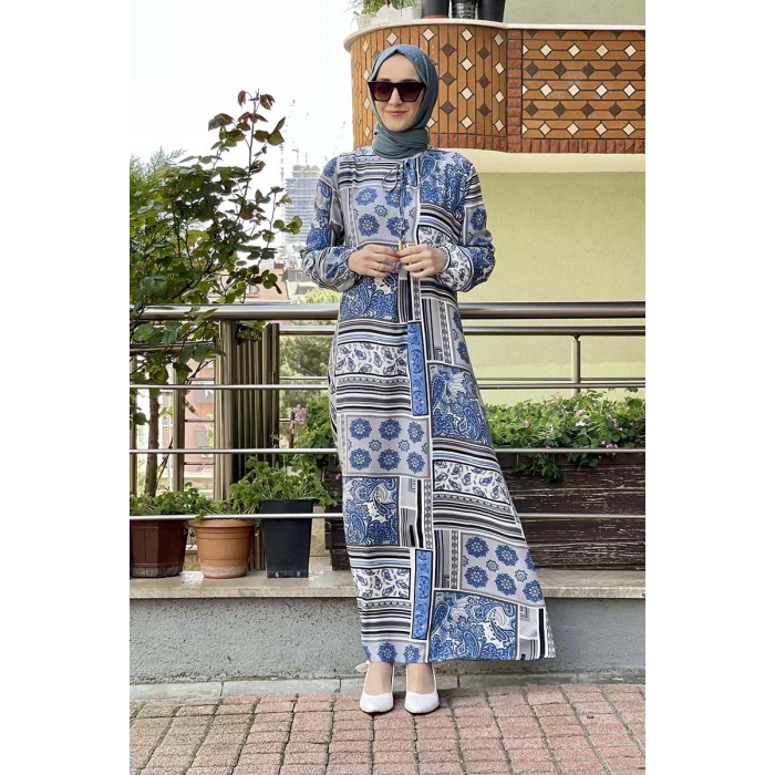 Moda Çizgi Tesettür Elbise