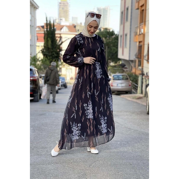 Moda Çizgi Tesettür Elbise