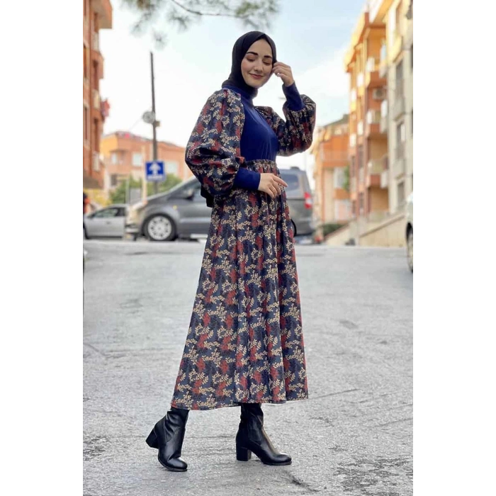 Moda Çizgi Tesettür Elbise