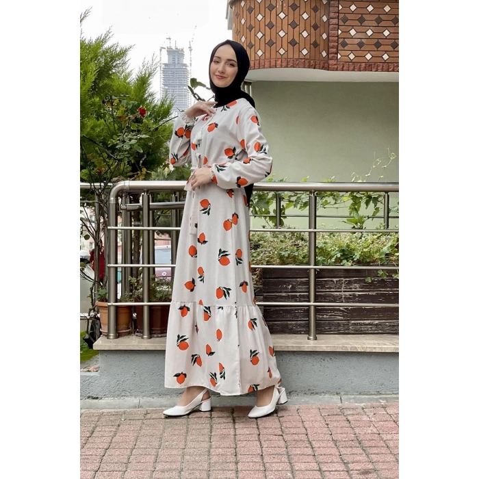 Moda Çizgi Tesettür Elbise