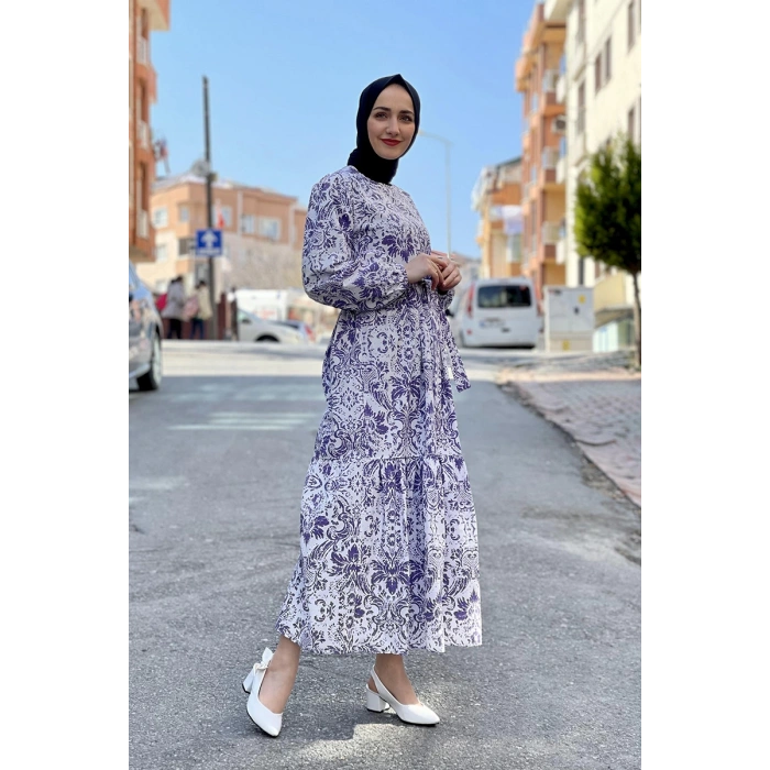 Moda Çizgi Tesettür Elbise