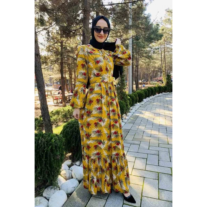 Moda Çizgi Tesettür Elbise