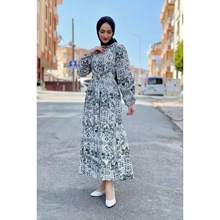 Moda Çizgi Tesettür Elbise