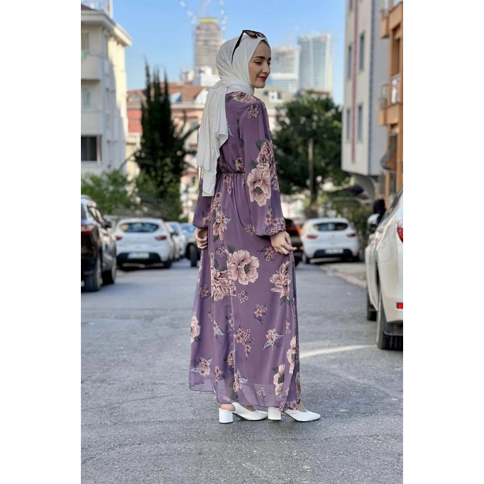 Moda Çizgi Tesettür Elbise