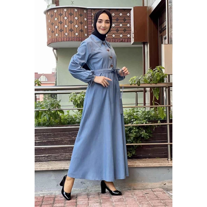 Moda Çizgi Tesettür Elbise