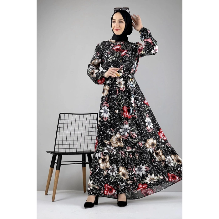 Moda Çizgi Tesettür Elbise