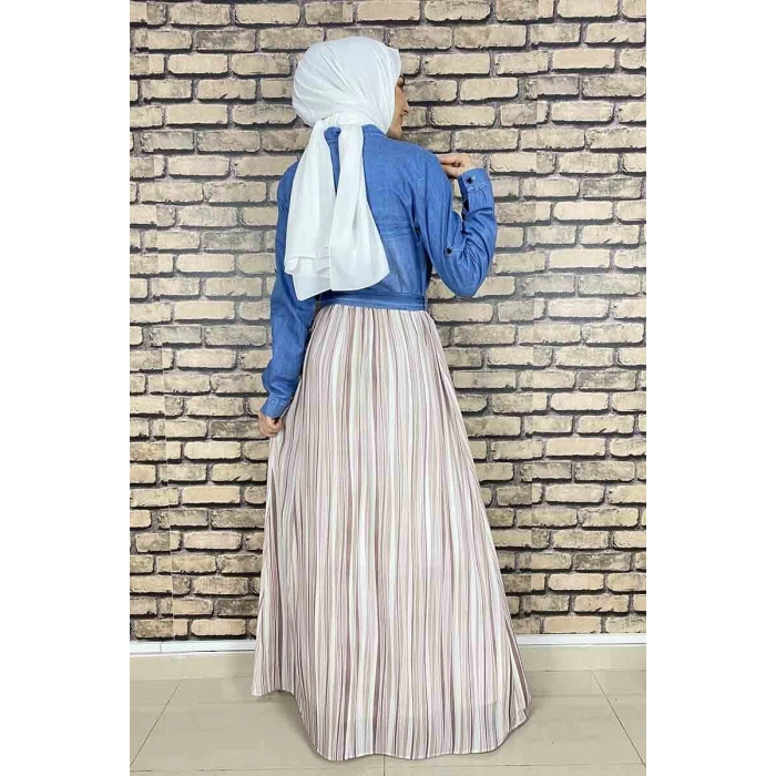 Moda Çizgi Tesettür Elbise