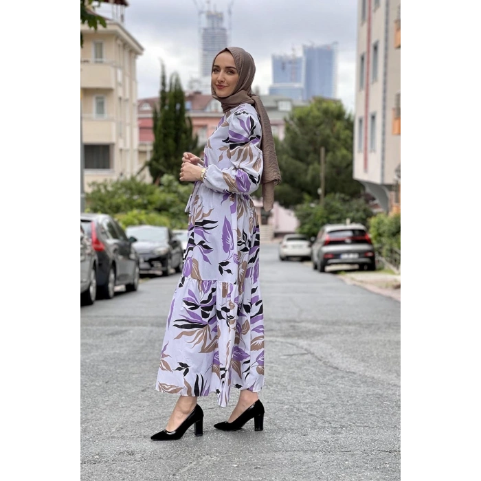 Moda Çizgi Tesettür Elbise