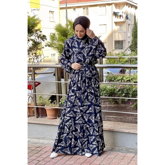 Moda Çizgi Tesettür Elbise