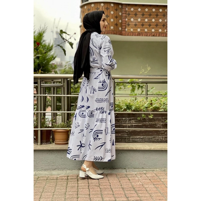 Moda Çizgi Tesettür Elbise