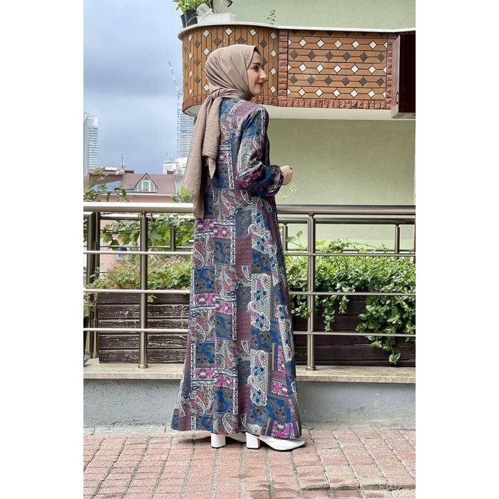 Moda Çizgi Tesettür Elbise