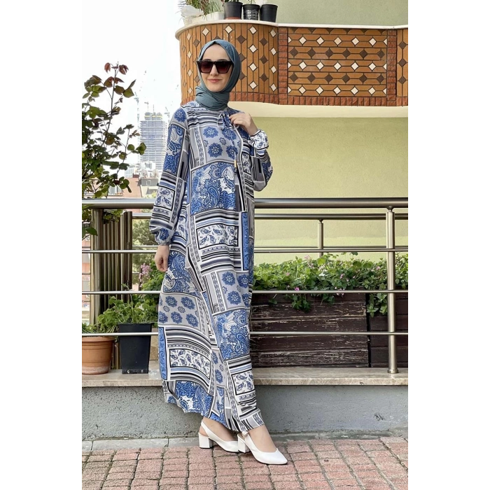 Moda Çizgi Tesettür Elbise