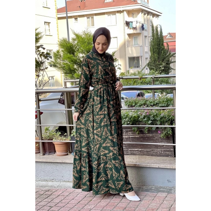 Moda Çizgi Tesettür Elbise