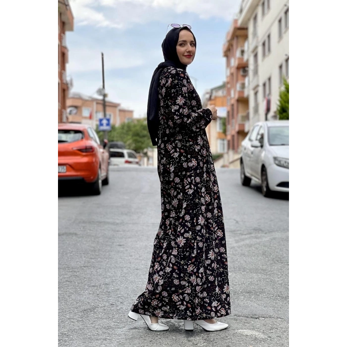 Moda Çizgi Tesettür Elbise