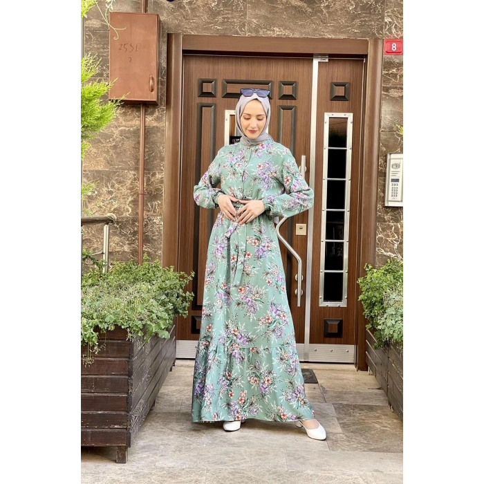 Moda Çizgi Tesettür Elbise